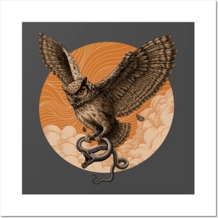 Owl and Snake Posters and Art